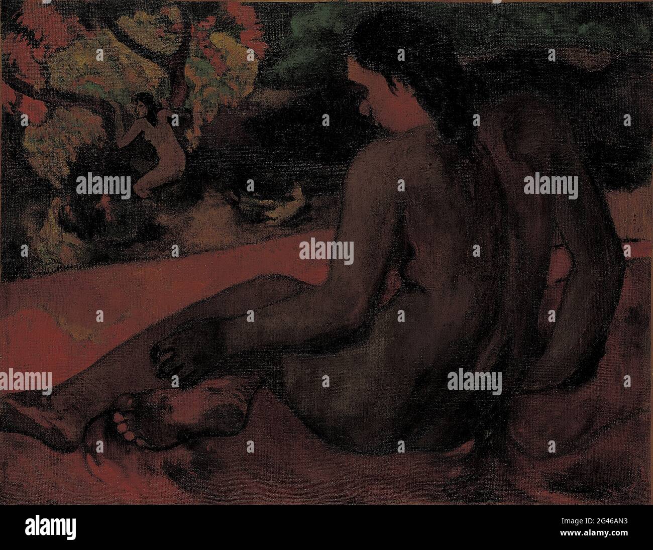 Paul Gauguin - femme tahitienne 01 Banque D'Images Paul Gauguin - femme tahitienne 01 Banque D'Images