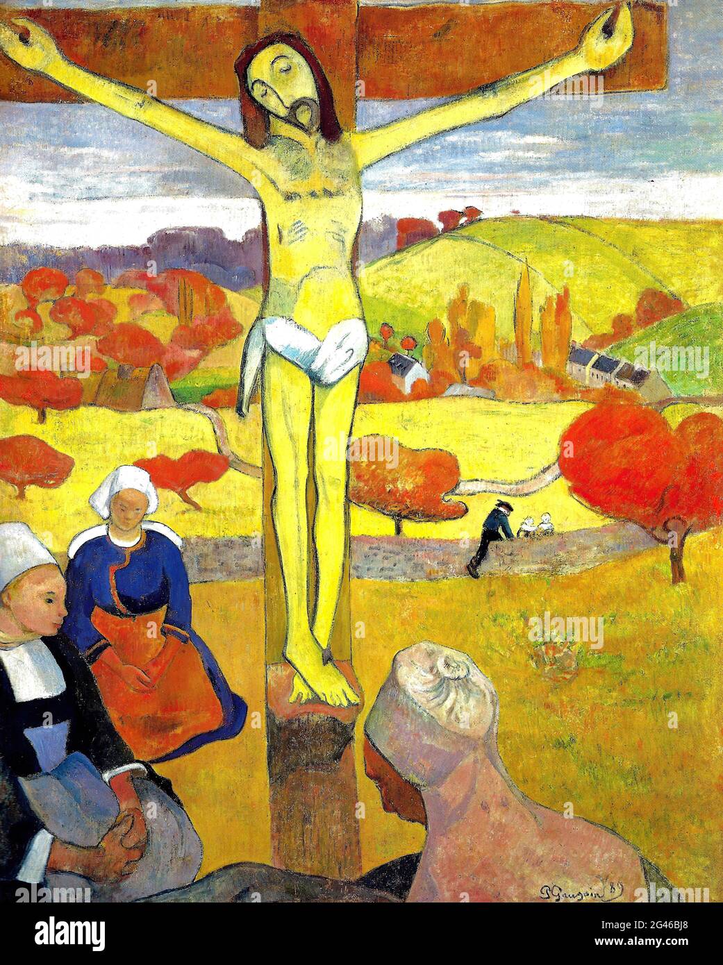Paul Gauguin - le Christ jaune Banque D'Images Paul Gauguin - le Christ jaune Banque D'Images