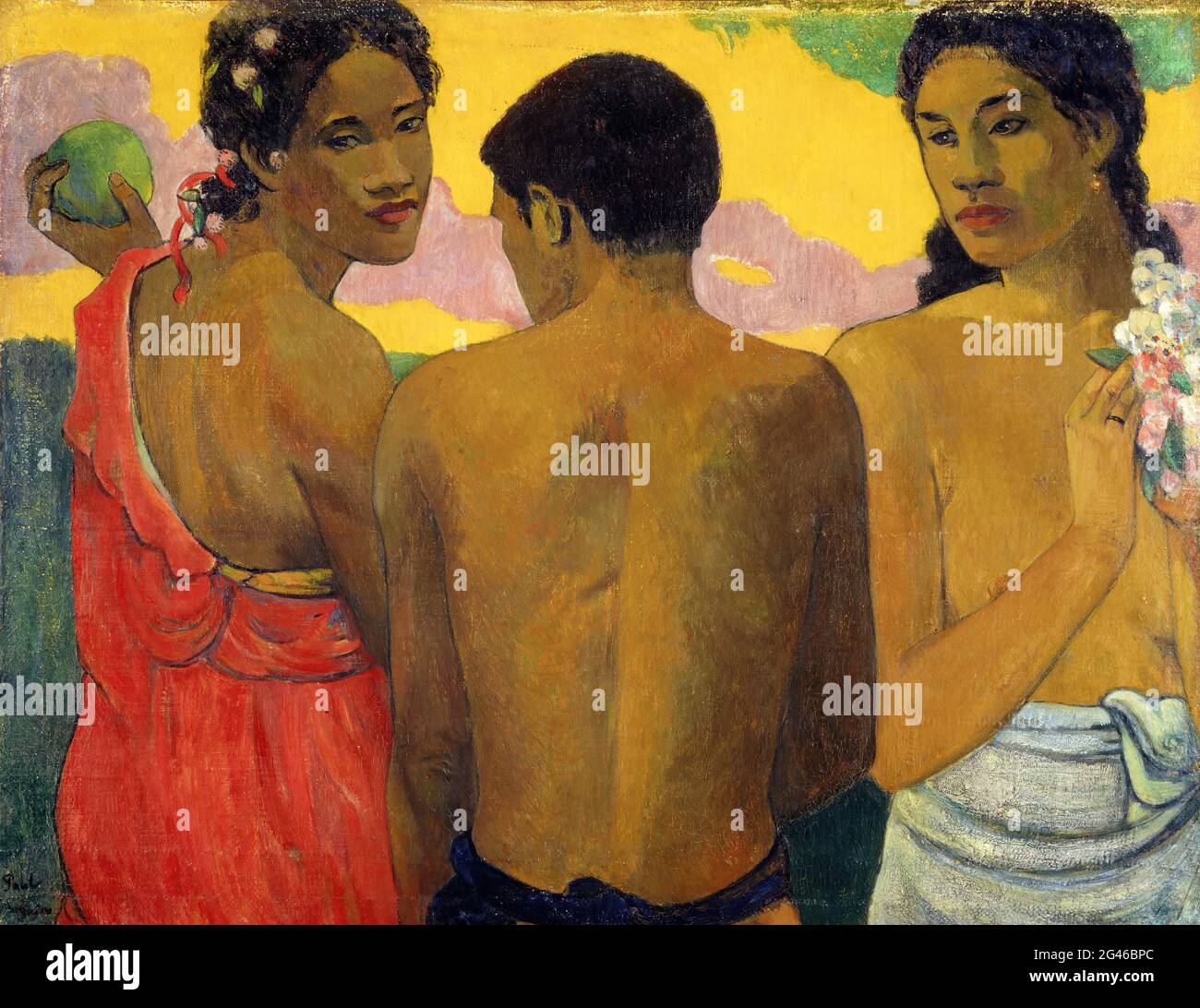 Paul Gauguin - trois Tahitiens Banque D'Images Paul Gauguin - trois Tahitiens Banque D'Images