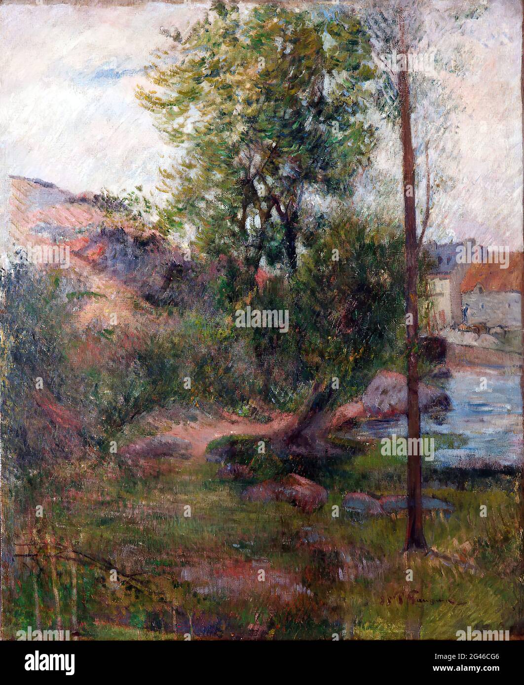 Paul Gauguin - Willow par l'Aven Banque D'Images Paul Gauguin - Willow par l'Aven Banque D'Images