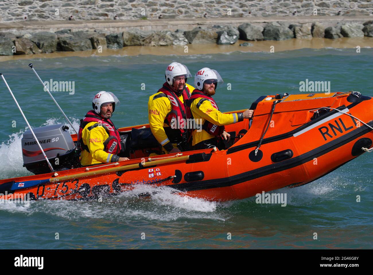 Trearddur Bay Lifeboat Banque D'Images