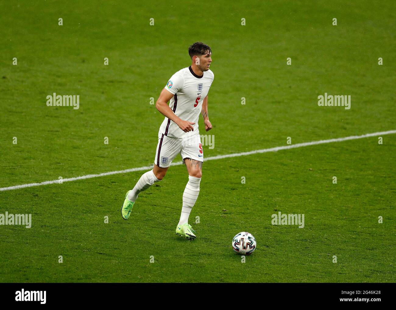 Stade Wembley, Londres, Royaume-Uni. 18 juin 2021. Championnats d'Europe de football 2021, Angleterre contre Écosse; John Stones of England Credit: Action plus Sports/Alamy Live News Banque D'Images