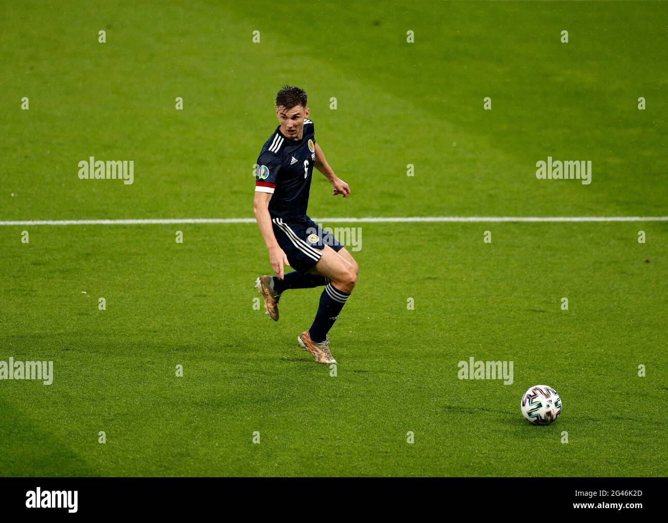 Stade Wembley, Londres, Royaume-Uni. 18 juin 2021. Championnats d'Europe de football 2021, Angleterre contre Ecosse; Kieran Tierney of Scotland Credit: Action plus Sports/Alay Live News Banque D'Images