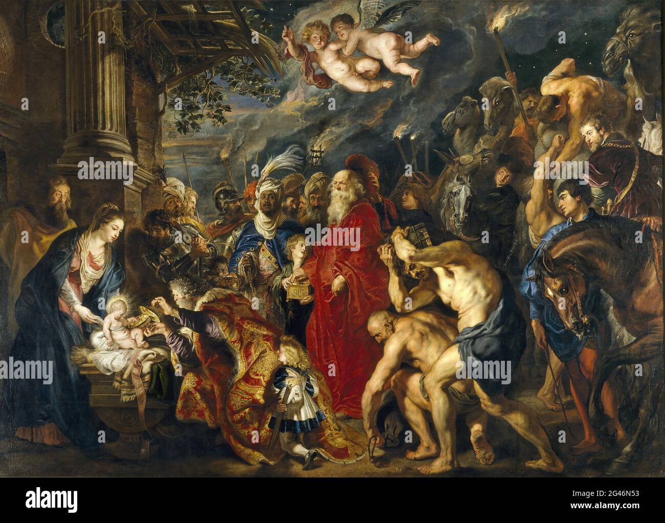 Peter Paul Rubens - adoration des Magi 02 Banque D'Images