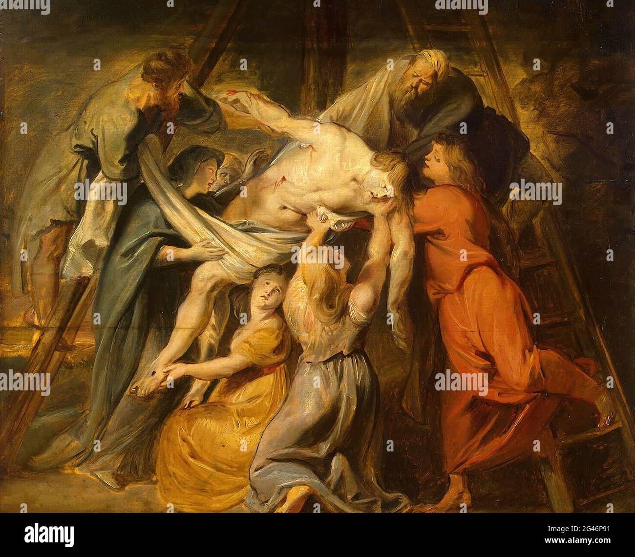 Peter Paul Rubens - descente de la croix 01 Banque D'Images