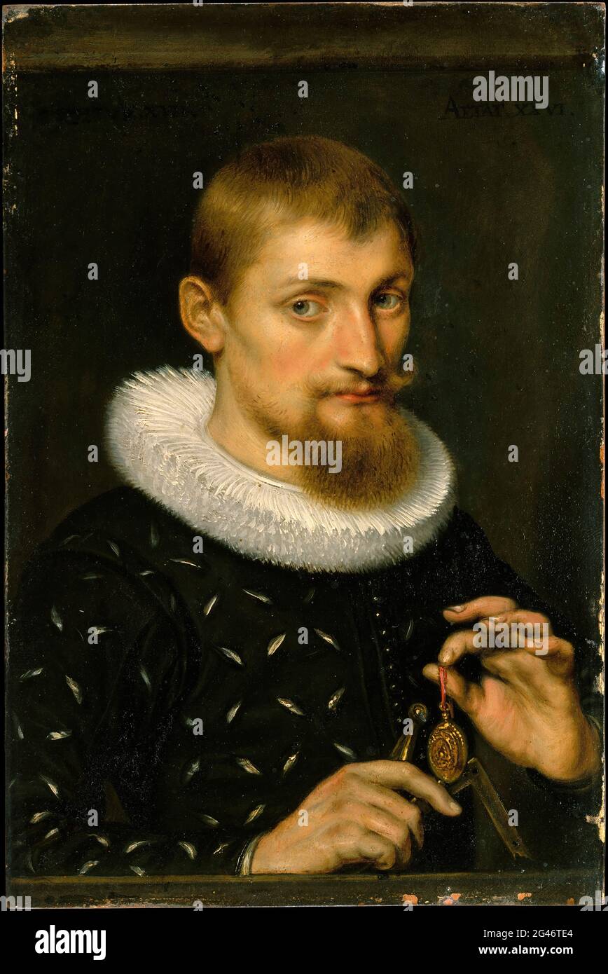 Peter Paul Rubens - Portrait d'un homme peut-être architecte ou géographe Banque D'Images