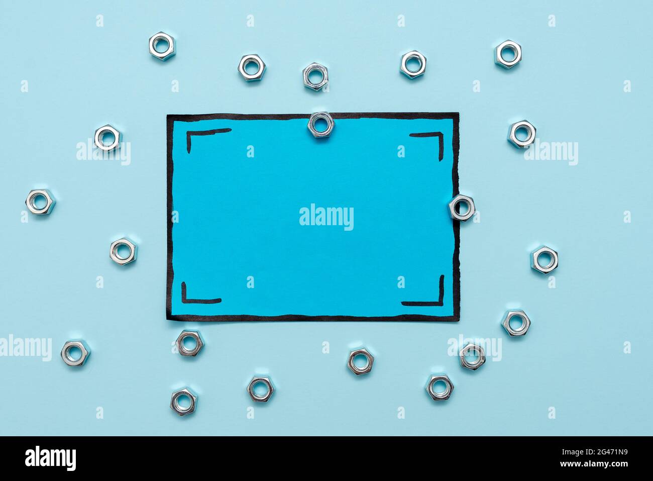 Nouvelles idées, Brainstoming for Maintenance Planning, Repairing Solutions, Construction Project, Creative Thinking Nut and Bolts Pat Banque D'Images