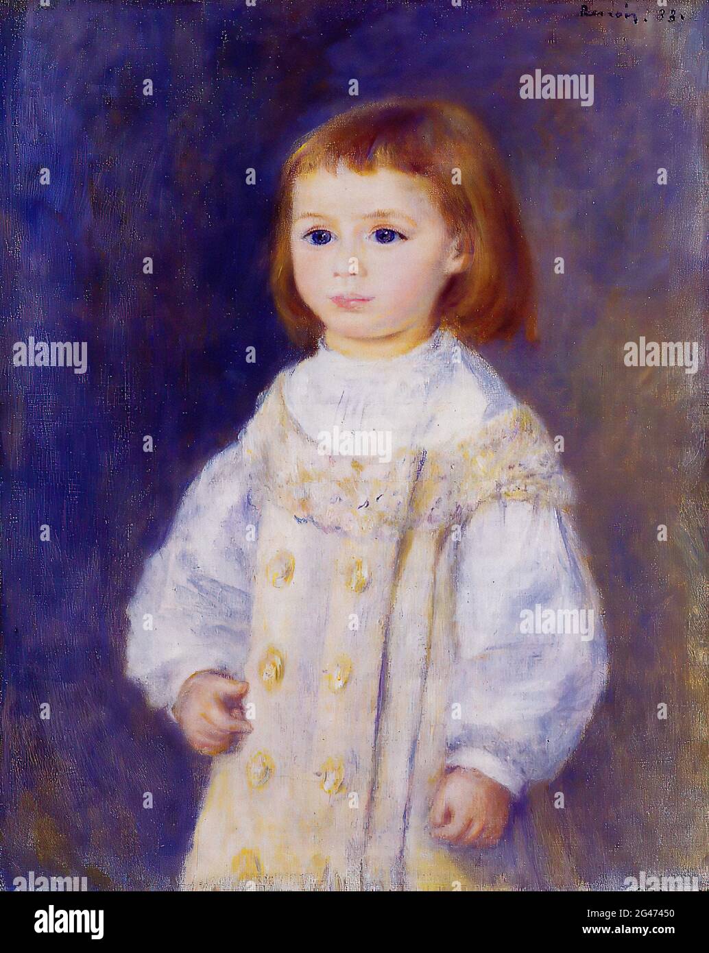 Pierre-Auguste Renoir - Robe blanche pour enfants Lucie Berard 1883 Banque D'Images