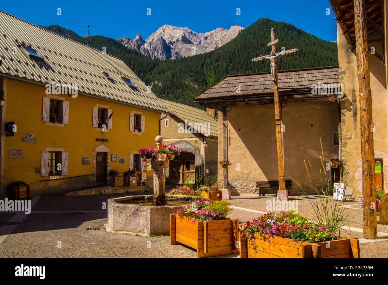 Ceillac queyras dans les hautes alpes en france Banque D'Images
