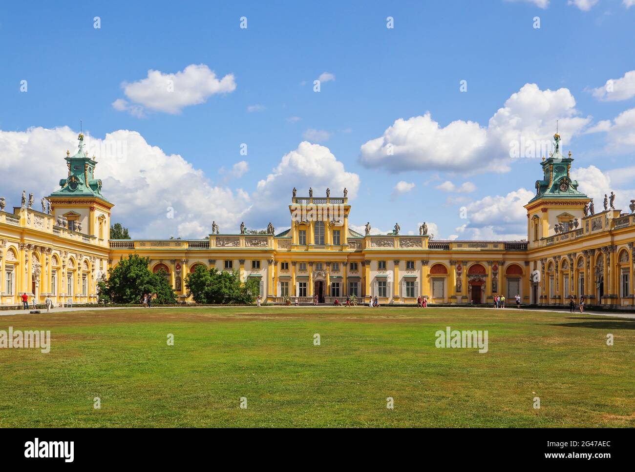 Royal Palais de Wilanów à Varsovie. Résidence du Roi Jean III Sobieski. La Pologne. Août 2019 Banque D'Images