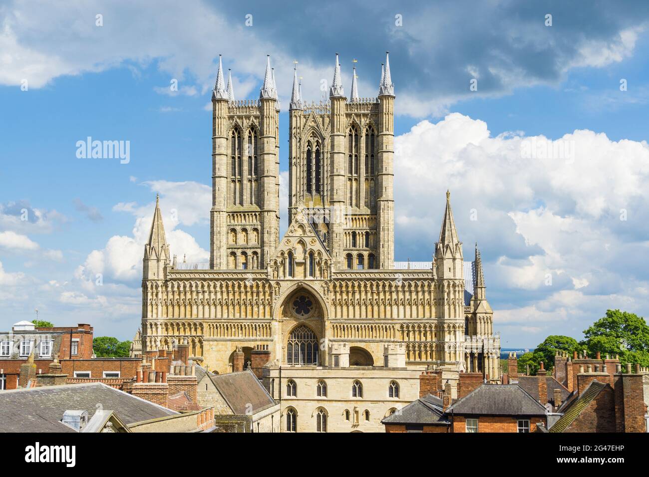 Cathédrale de Lincoln depuis le mur du château lincoln lincolnshire 2021 Banque D'Images