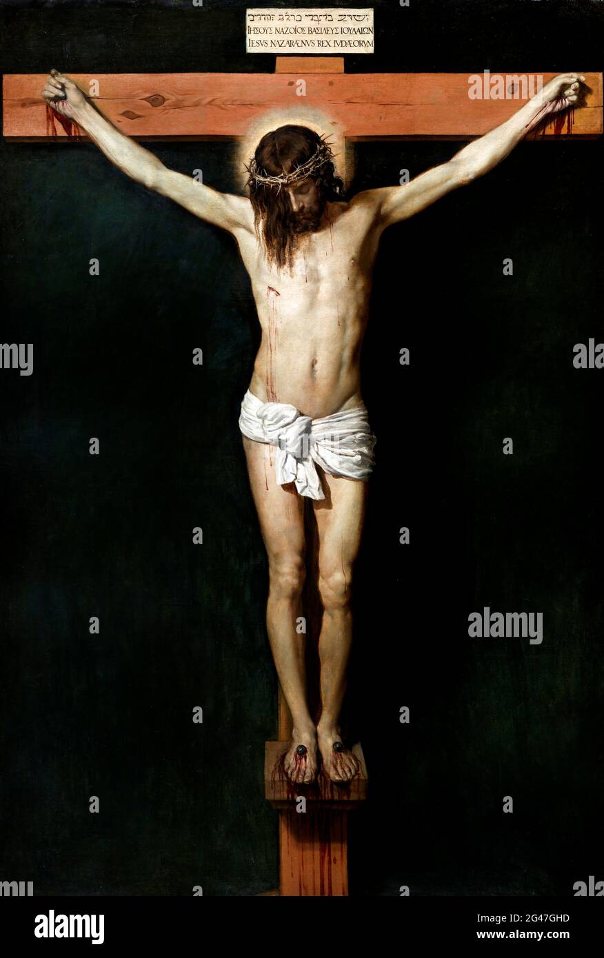Christ crucifié par Diego Velazquez (1599-1660), huile sur toile, c.1632 Banque D'Images