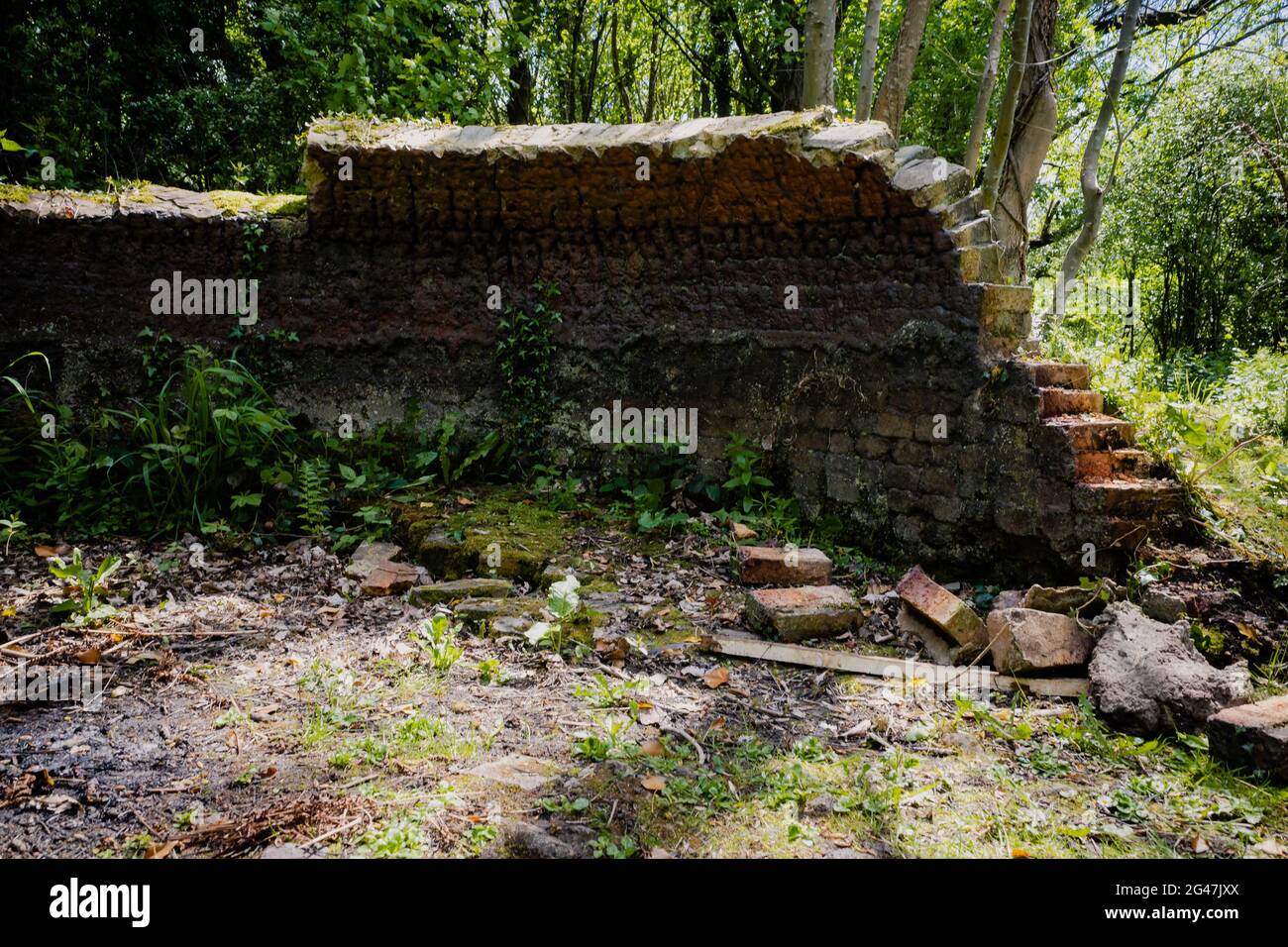 Newburn UK: 24 mai 2021: Ruines de la mine de charbon Throckley Isabella Coke Ovens en Angleterre du Nord Banque D'Images