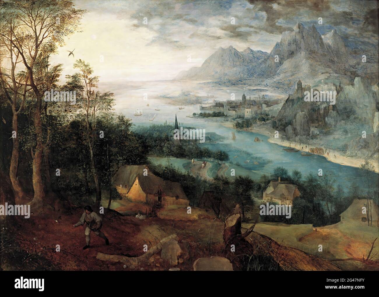 Pieter Bruegel l'ancien - parabole de la Sower Banque D'Images