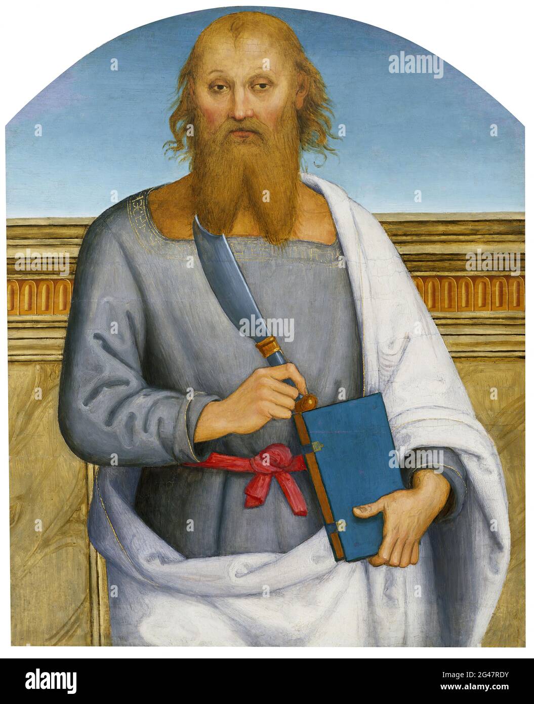 Pietro Perugino - Saint Bartholomée Banque D'Images