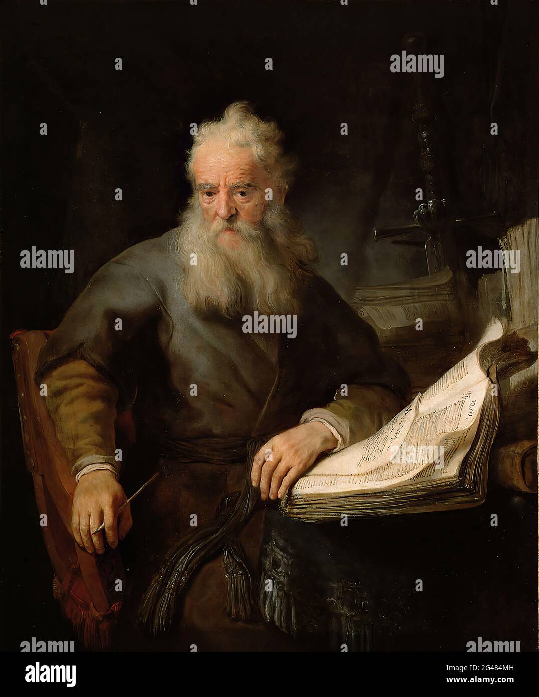 Rembrandt Harmenszoon van Rijn - l'apôtre paul 01 Banque D'Images