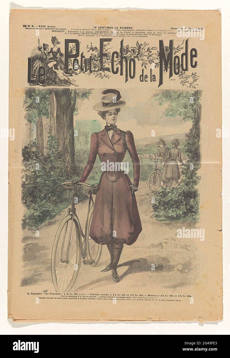 La mode du petit Journal : supplément, no 9, 12e année : Dimanche 4 Mars  1900 : 1. Canotier 'le Touriste'... Wrap of la mode du petit Journal:  Supplément, Dimanche 4 Mars