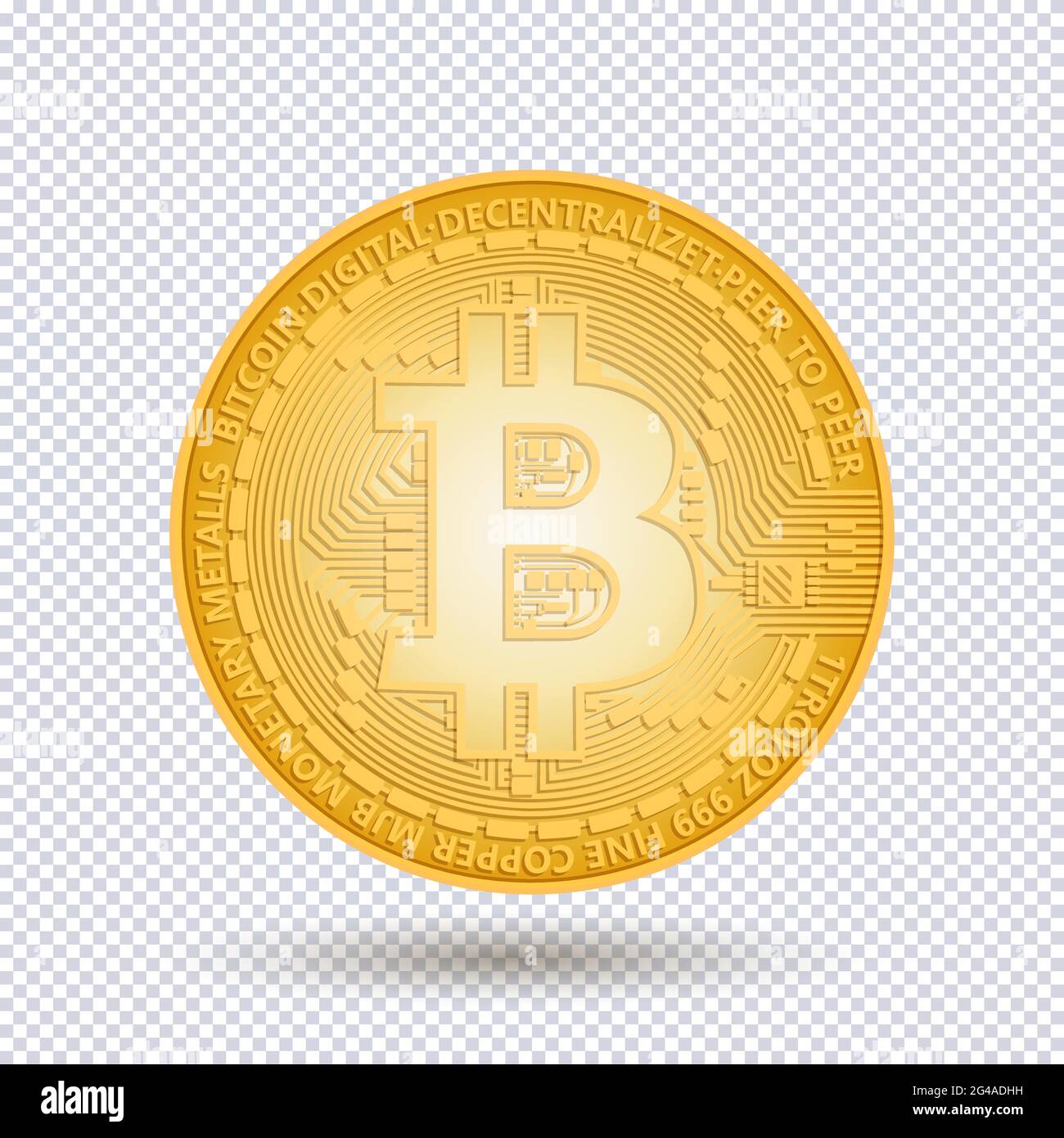 Pièce D'or Bitcoin Symbole De Bitcoin De Pièce D'or De Crypto-monnaie