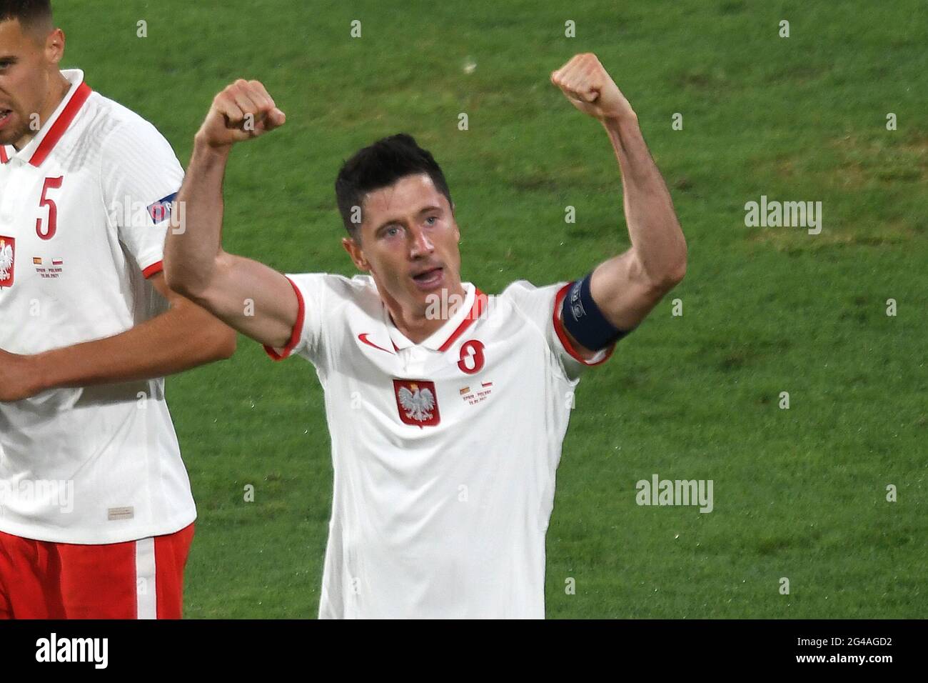 SÉVILLE, ESPAGNE - 19 JUIN : Lewandowski lors du 2020 match de championnat européen de l'UEFA de groupe E entre l'Espagne et la Pologne le 19 juin 2021 à Séville, Espagne. ((photo par support MB) Banque D'Images