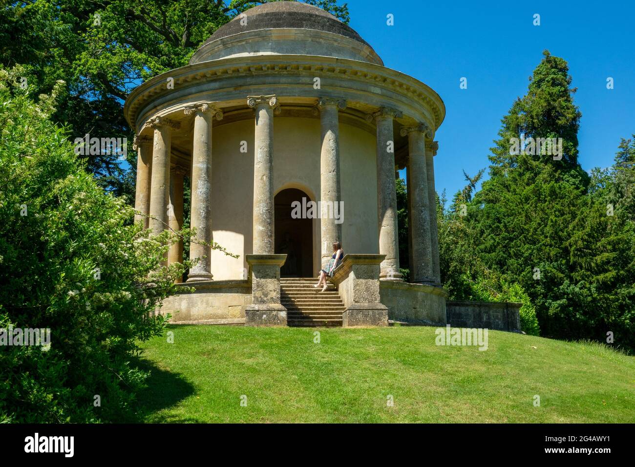 Temple de la vertu ancienne, Stowe Banque D'Images