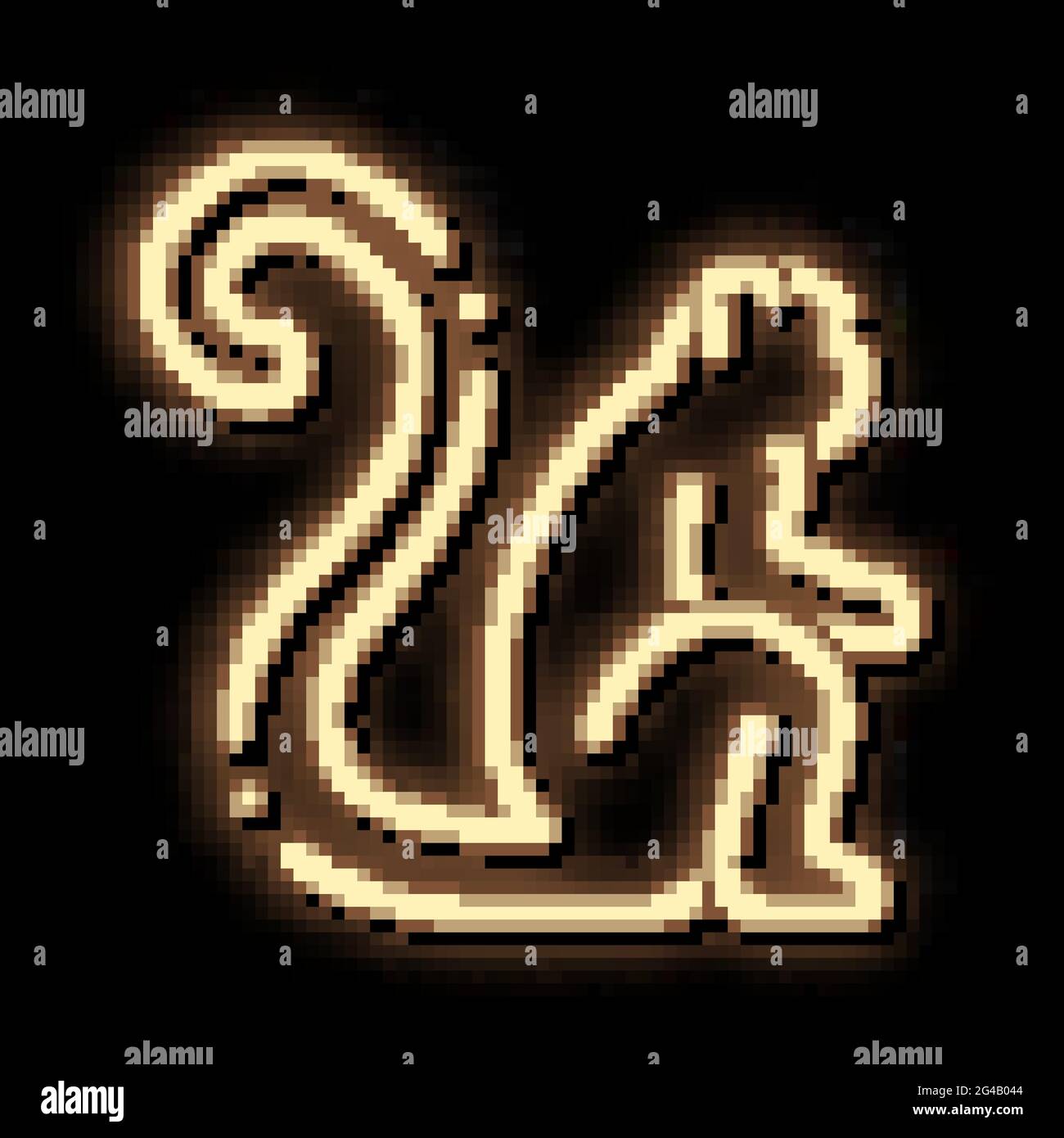 illustration de l'icône de lueur néon du singe malaisien Illustration de Vecteur