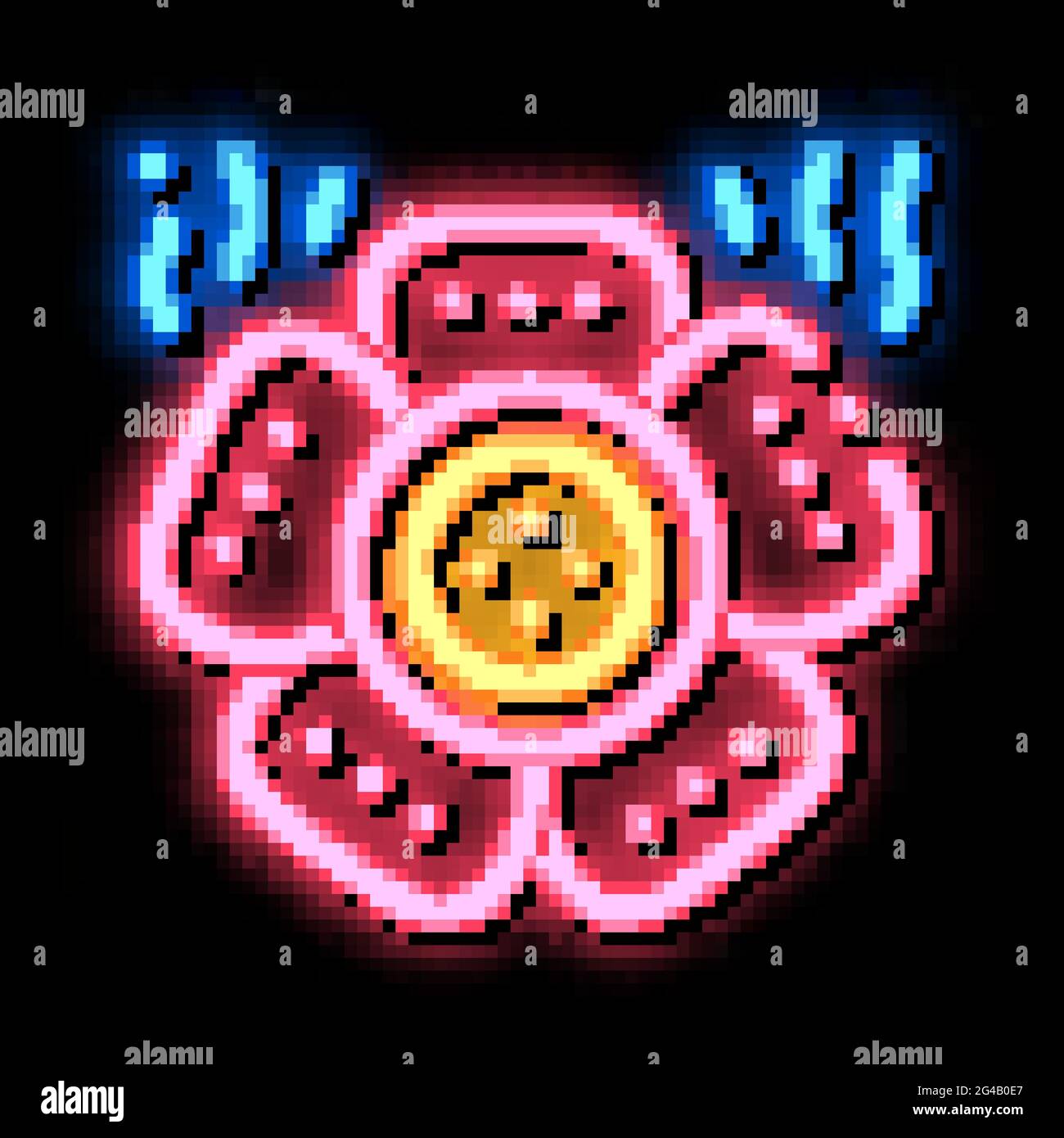 type d'illustration de l'icône de lueur néon de fleur malaisienne Illustration de Vecteur