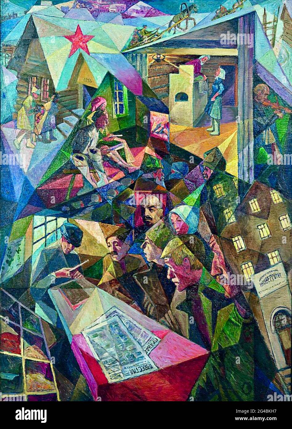 L'œuvre Heinrich Vogeler intitulée Winterkultur Kommando der Arbeiter Banque D'Images
