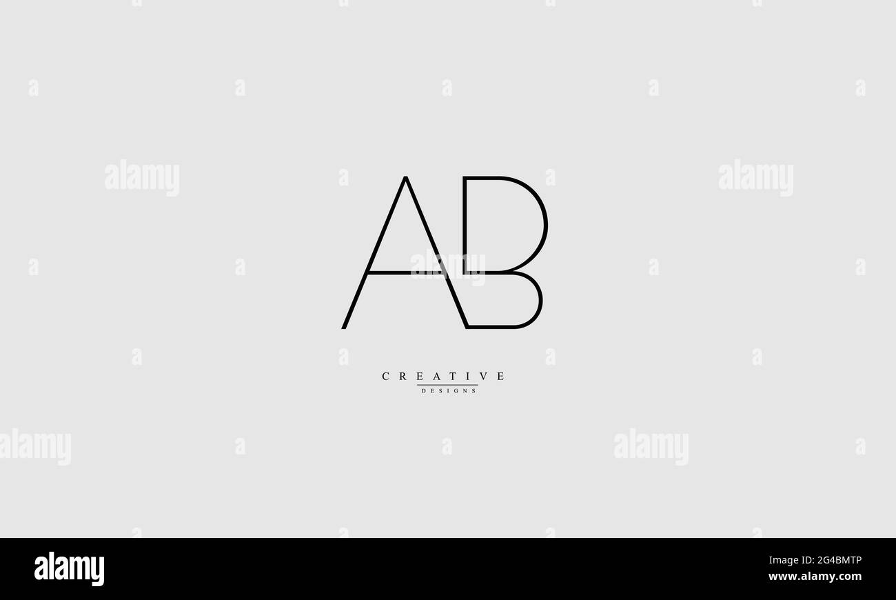 AB BA A B résumé logo vecteur modèle monogramme Illustration de Vecteur