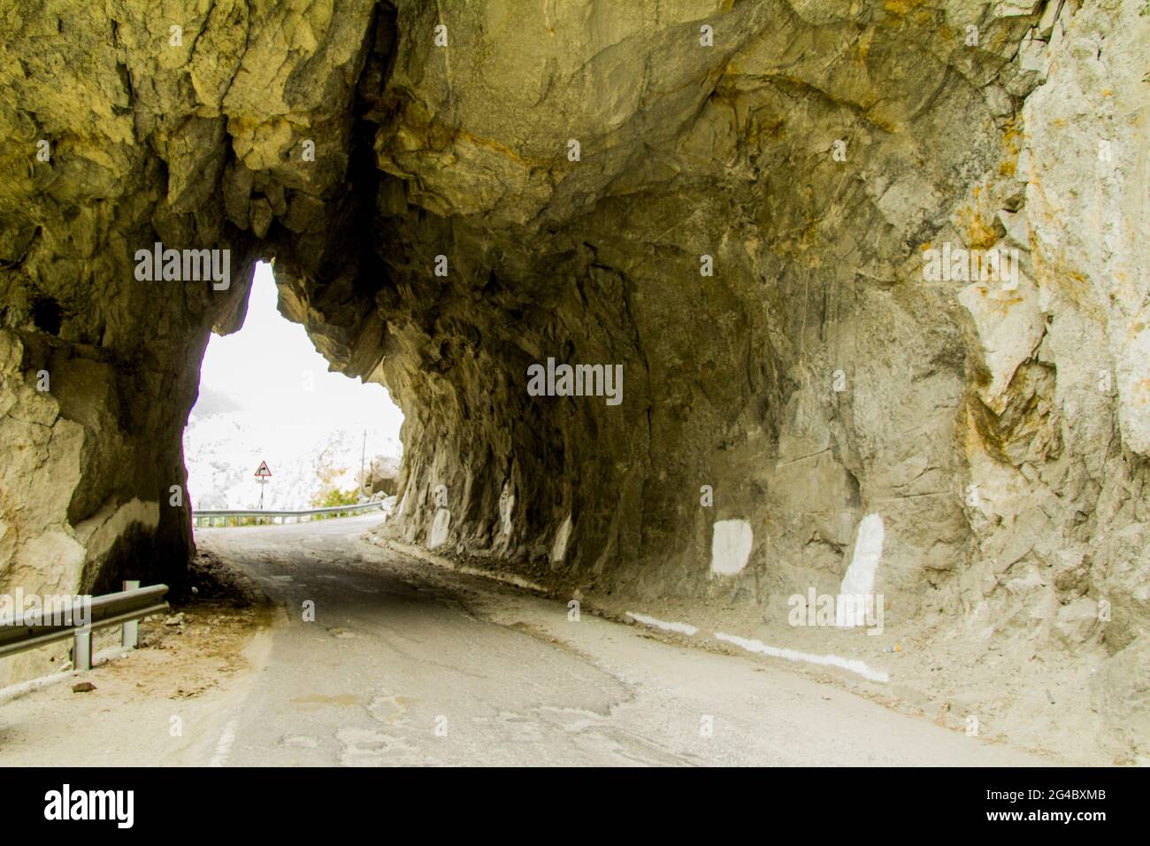 La route la plus dangereuse de l'Himalaya Banque D'Images