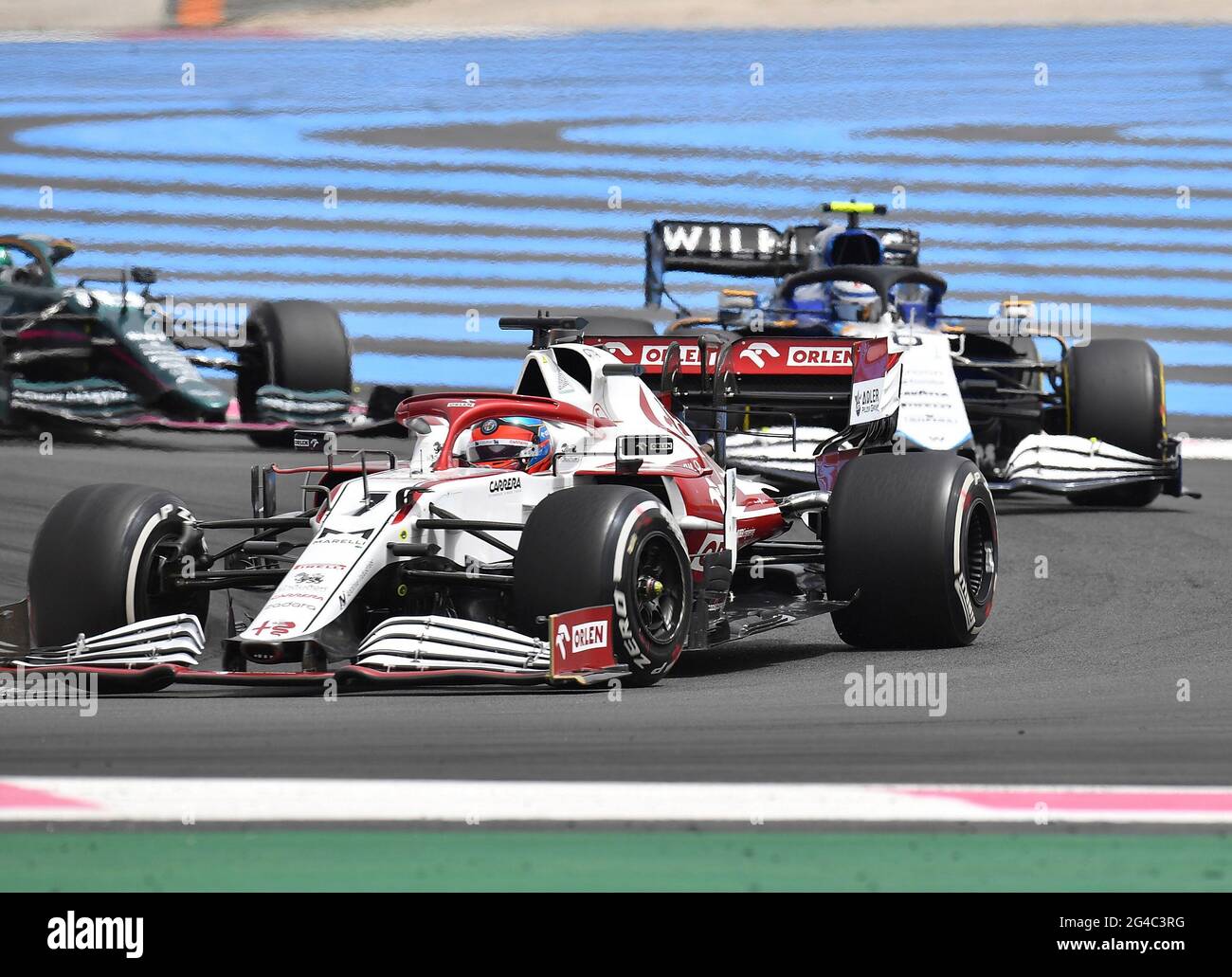 20.06.2021, circuit Paul Ricard, le Castellet, FORMULE 1 EMIRATES GRAND PRIX DE FRANCE 2021, sur la photo Kimi Raikkonen (fin # 7), Alfa Romeo Racing ORLEN, Nicholas Latifi (CAN # 6), Williams Racing Banque D'Images