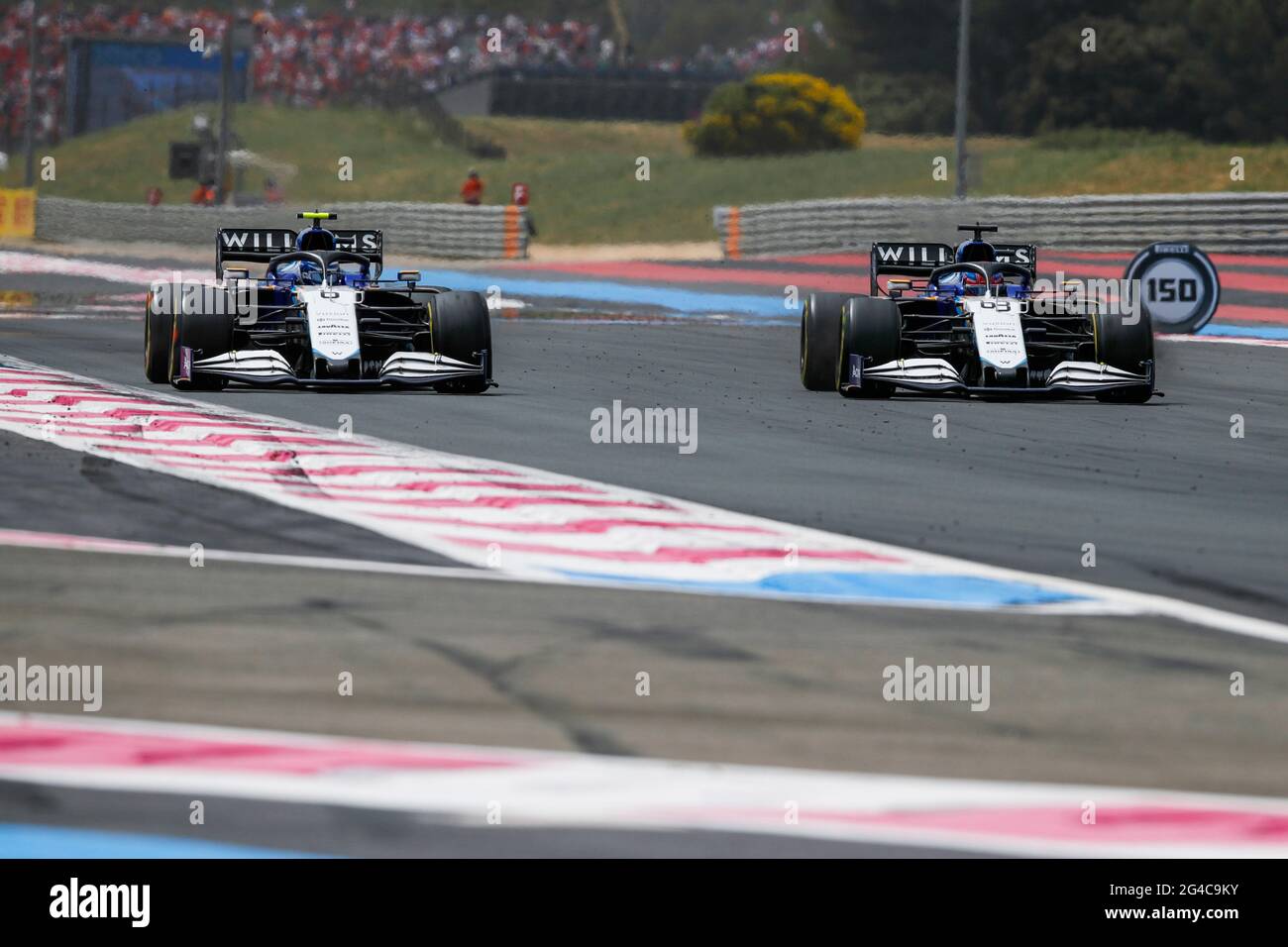 Le Castellet, France. 20 juin 2021. # 6 Nicholas Latifi (CAN, Williams Racing), # 63 George Russell (GBR, Williams Racing), Grand Prix de France de F1 au circuit Paul Ricard le 20 juin 2021 au Castellet, France. (Photo de HOCH ZWEI) crédit: dpa/Alay Live News Banque D'Images