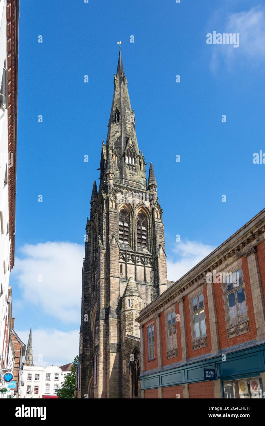 Eglise du patrimoine St Mary (le centre d'art de St Mary), rue Breadmarket, Lichfield, Staffordshire, Angleterre, Royaume-Uni Banque D'Images