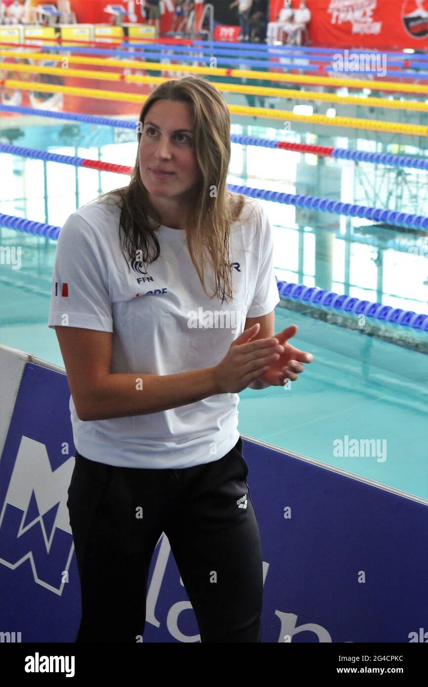 Charlotte Bonnet de l'Olympique Nice naturelle Selectioné pour Tokyo lors  des Championnats de natation 2021