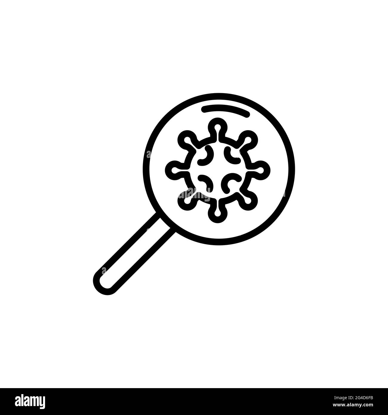 Une icône de loupe, pour voir le coronavirus. Illustration vectorielle Illustration de Vecteur