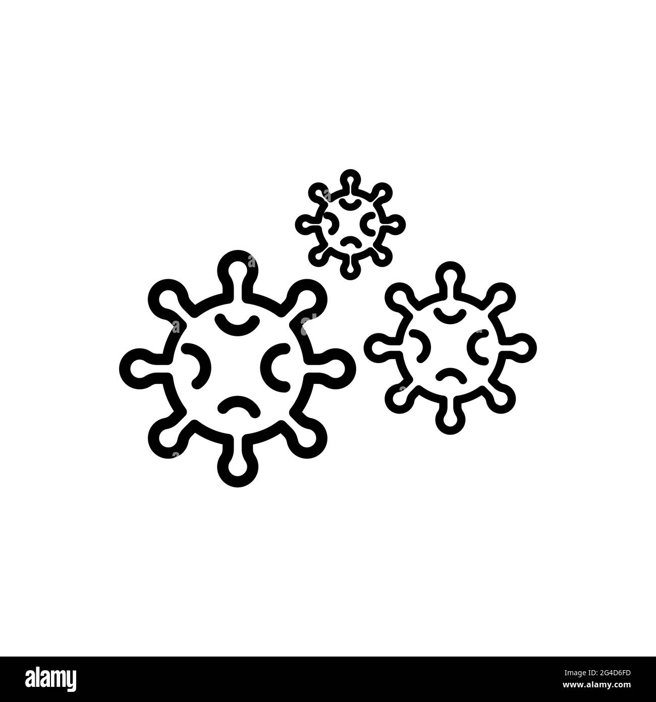 Coronavirus covid-19 vecteur icône. Épidémie de grippe dans le monde entier Illustration de Vecteur