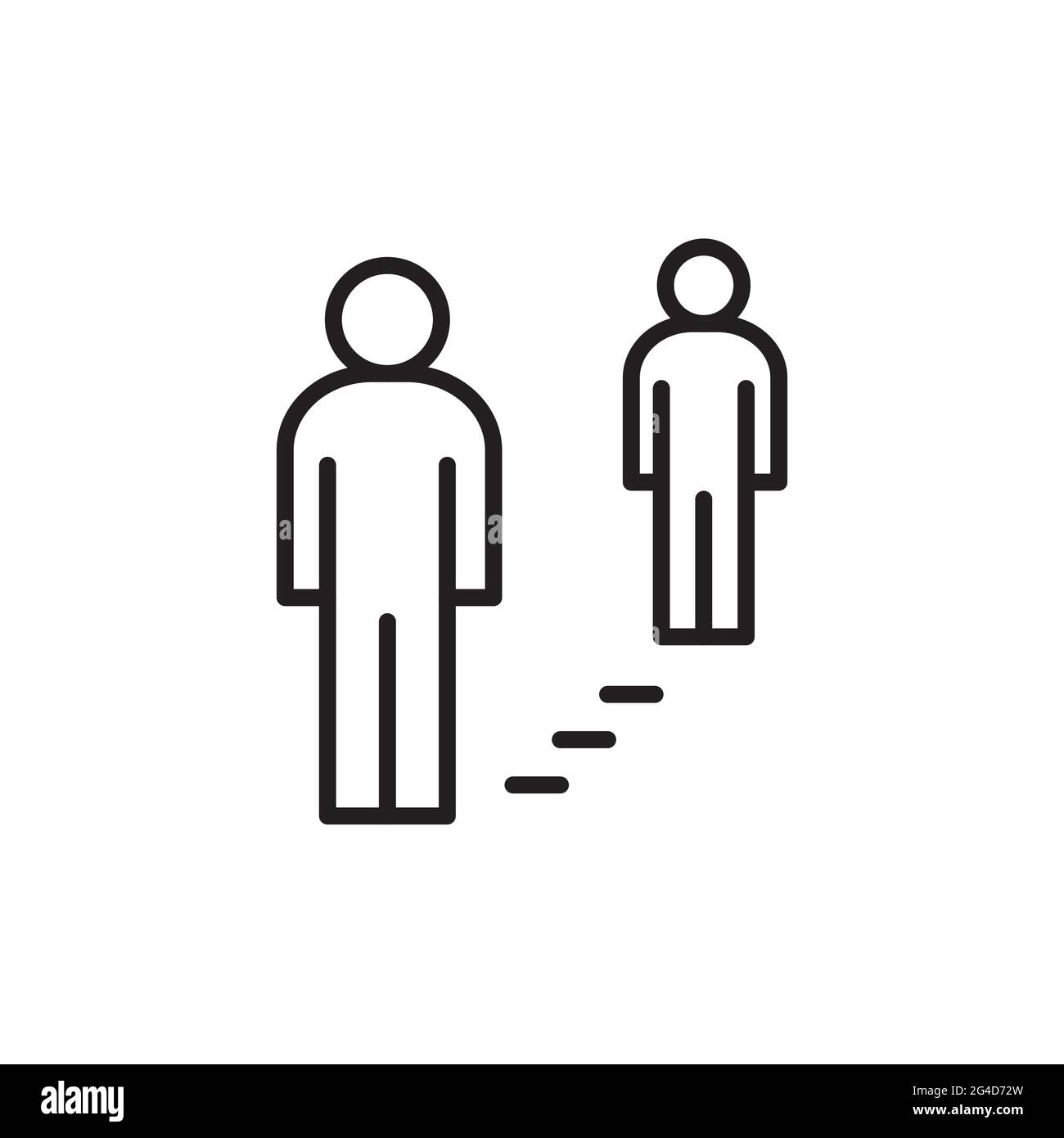 Icône de distance physique. Illustration vectorielle Illustration de Vecteur