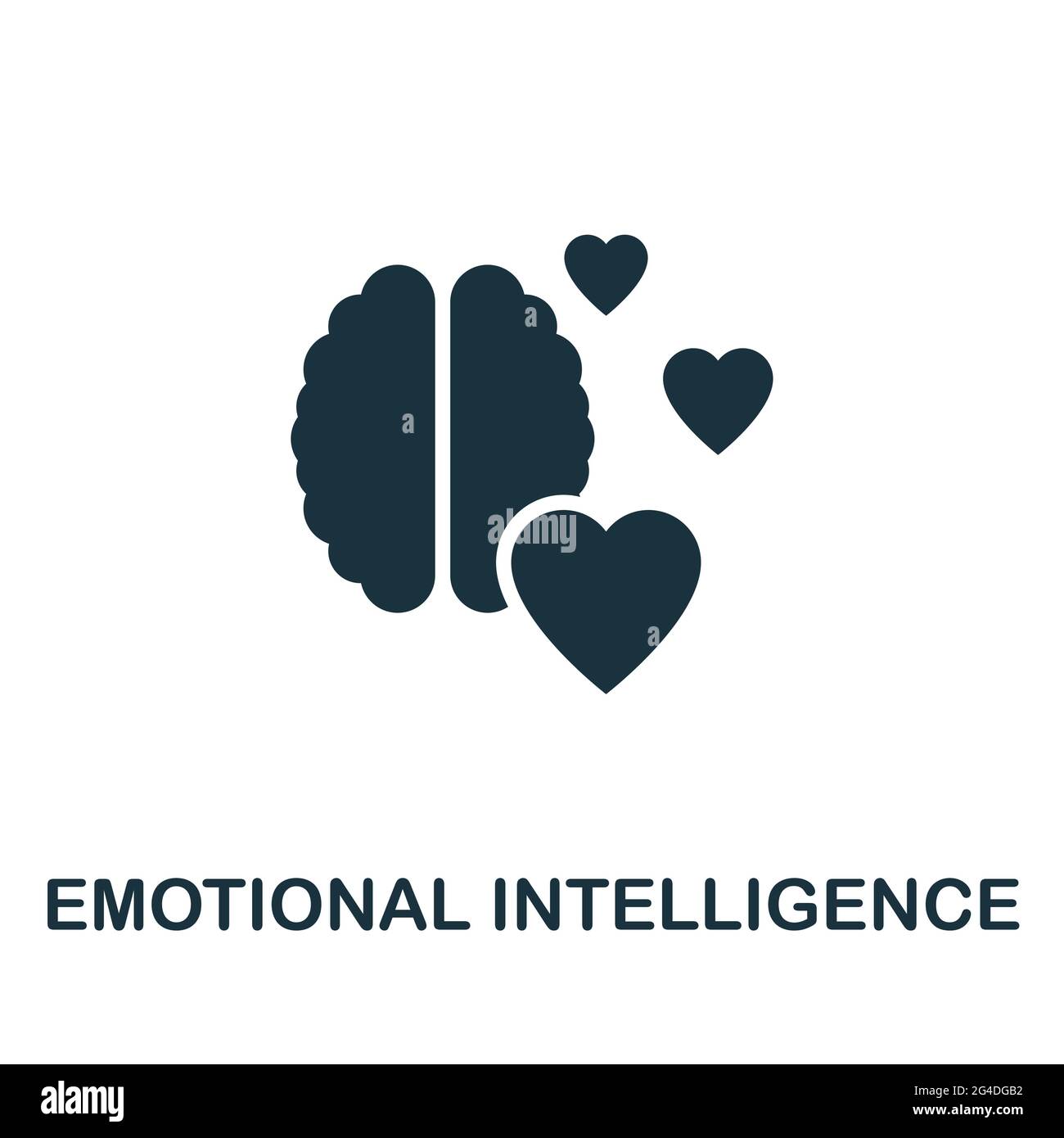 Icône Intelligence émotionnelle. Élément simple monochrome de la collection Personal Growth. Icône Creative Emotive Intelligence pour la conception Web, les modèles Illustration de Vecteur
