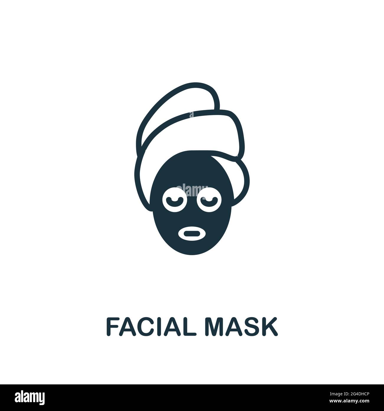 Icône masque facial. Élément simple monochrome de la collection sauna. Icône de masque facial créatif pour la conception Web, les modèles, les infographies et bien plus encore Illustration de Vecteur