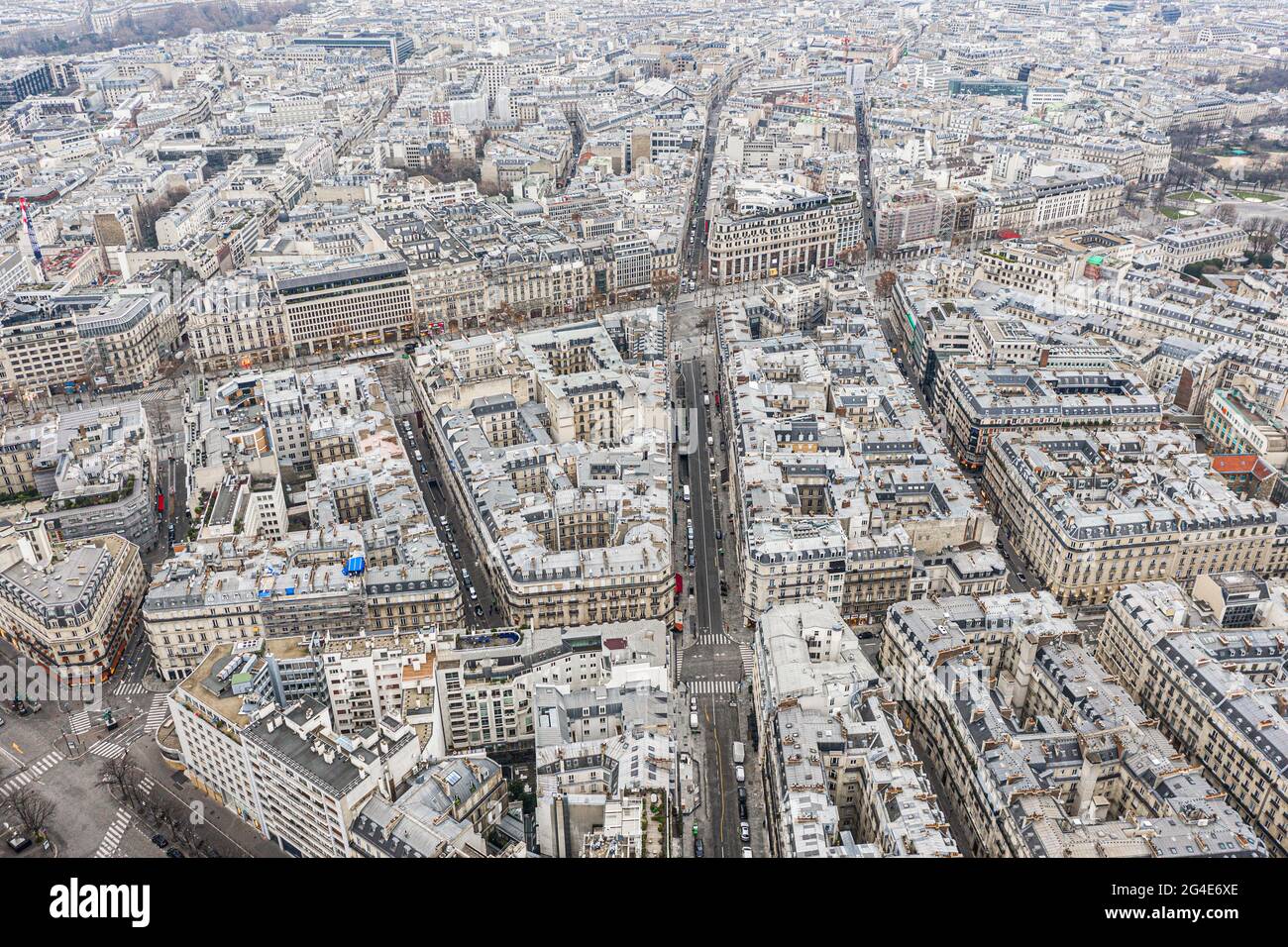 Vue aérienne sur les toits de Paris Banque D'Images