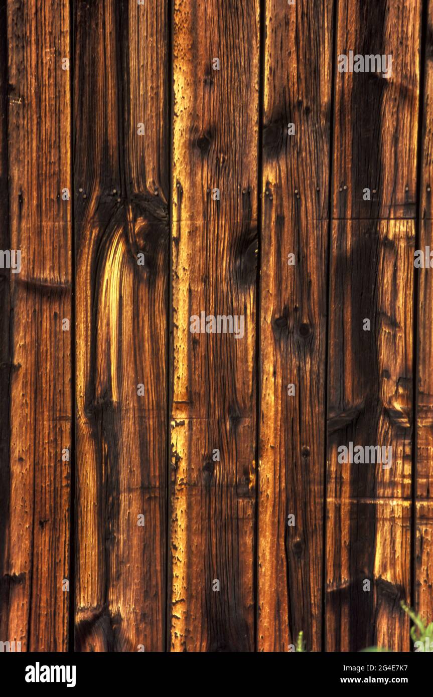 CLOSE UP OF OLD WEATHERED BARN LES PLANCHES DE BOIS Banque D'Images