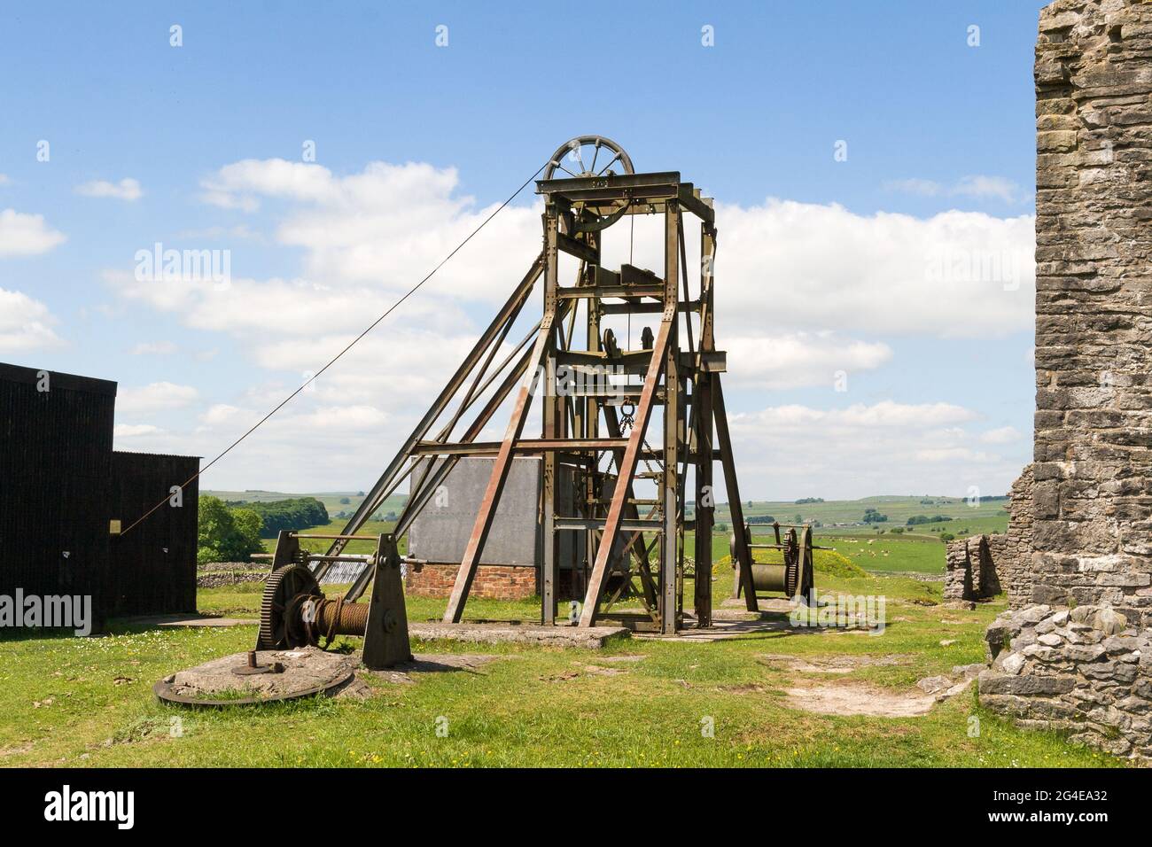 La mine Magpie, Sheldon, Derbyshire Banque D'Images