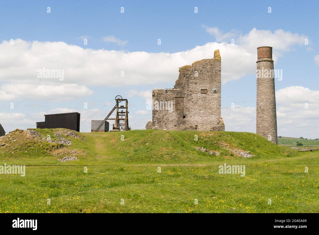 La mine Magpie, Sheldon, Derbyshire Banque D'Images