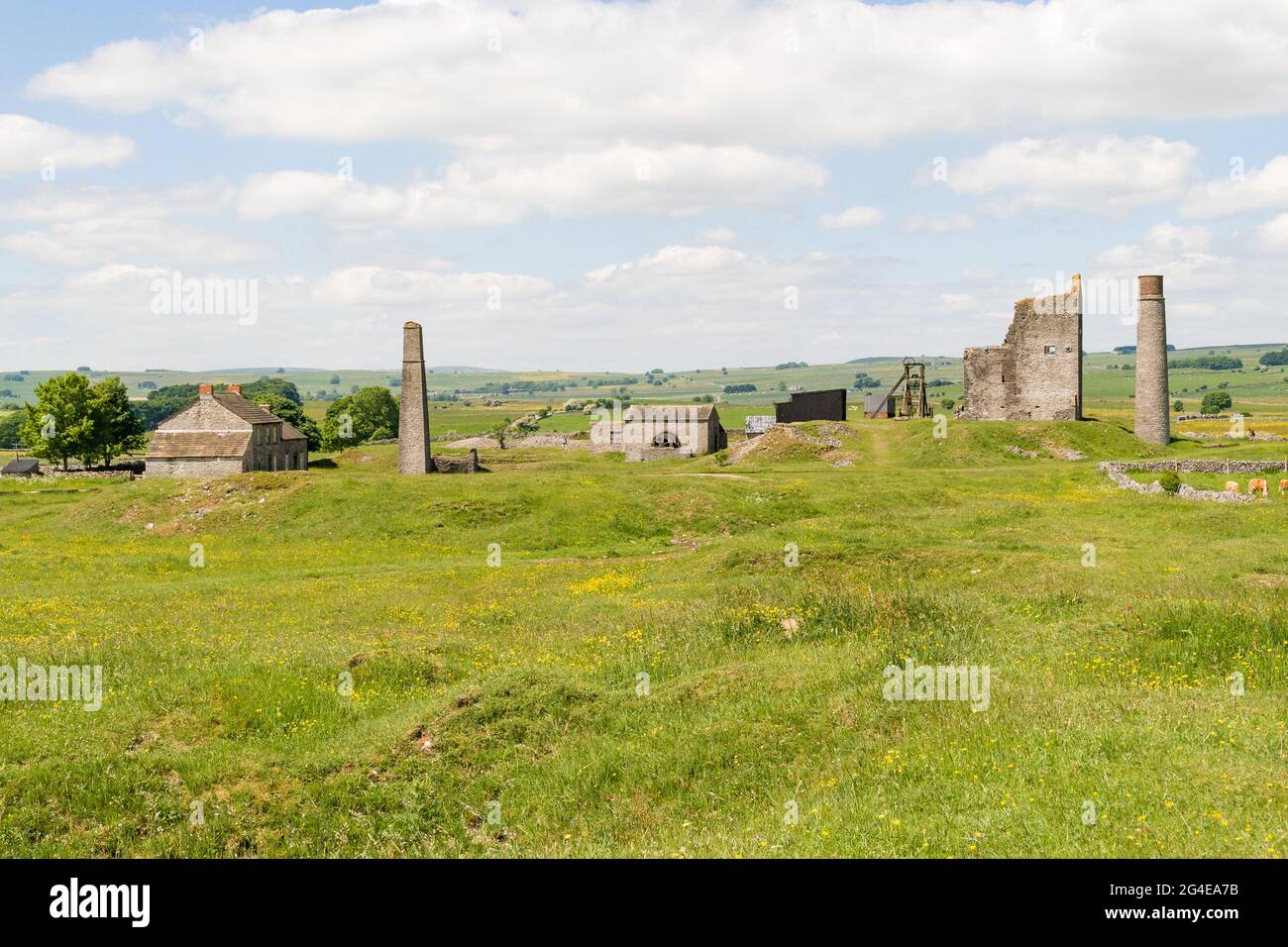 La mine Magpie, Sheldon, Derbyshire Banque D'Images