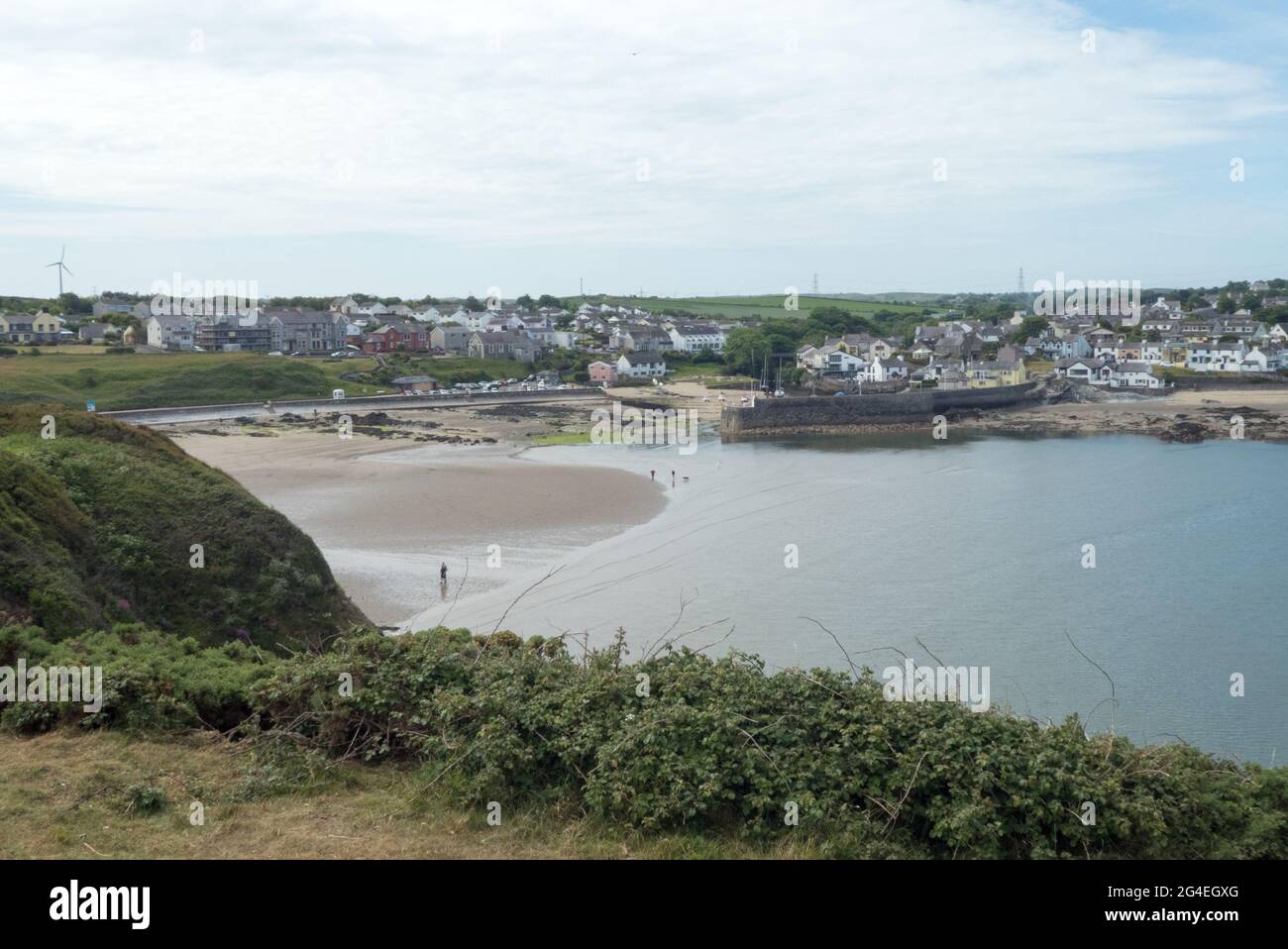 Cemaes Bay, Anglesey au nord du Pays de Galles UK Banque D'Images