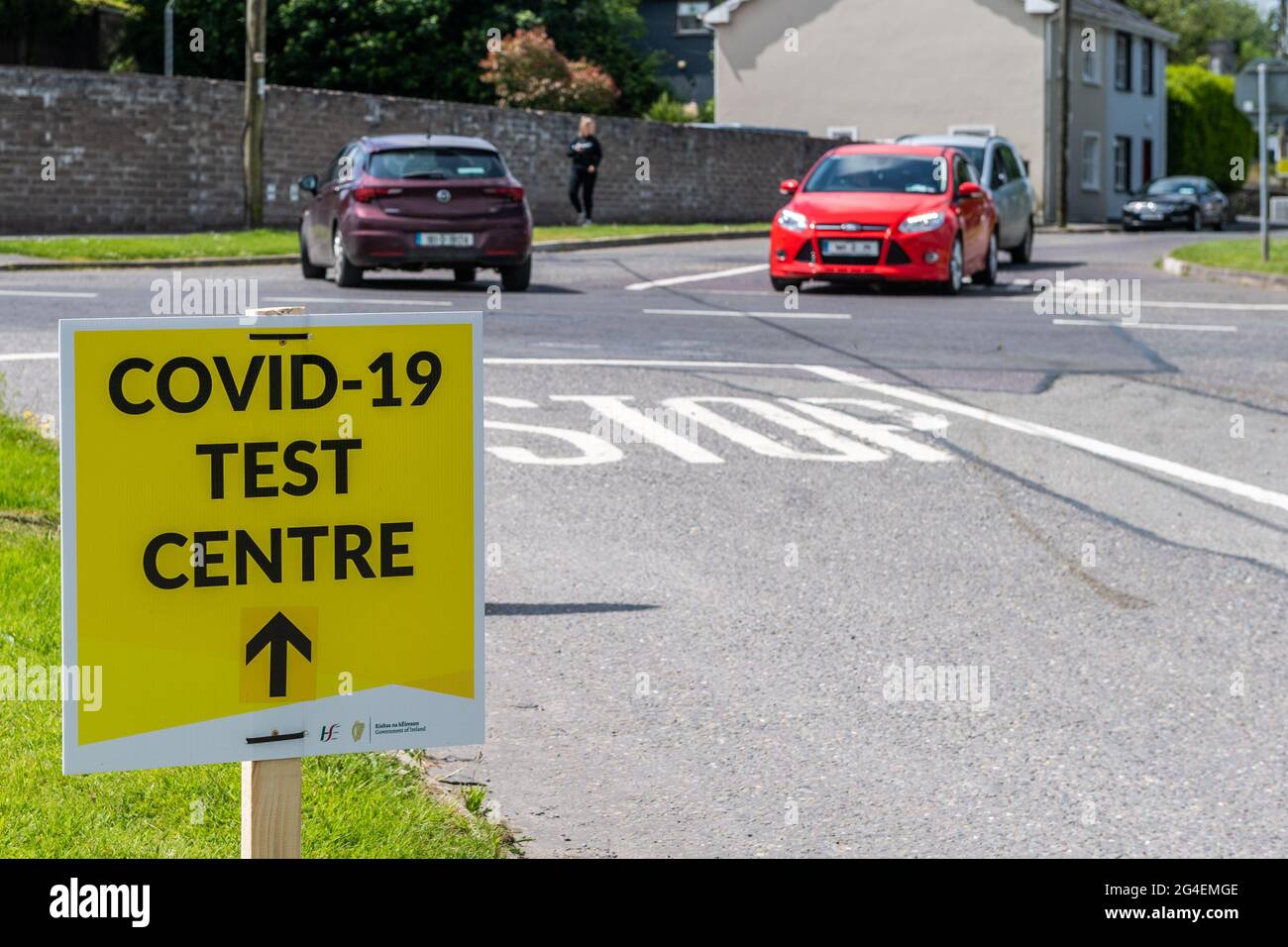 Bandon, West Cork, Irlande. 21 juin 2021. Un centre de test COVID-19 a ouvert ses portes aujourd'hui à l'hôpital communautaire de Bandon. Le centre d'essais est ouvert aujourd'hui et demain pour faciliter les essais de passage de 11 h à 19 h sans rendez-vous. Crédit : AG News/Alay Live News Banque D'Images