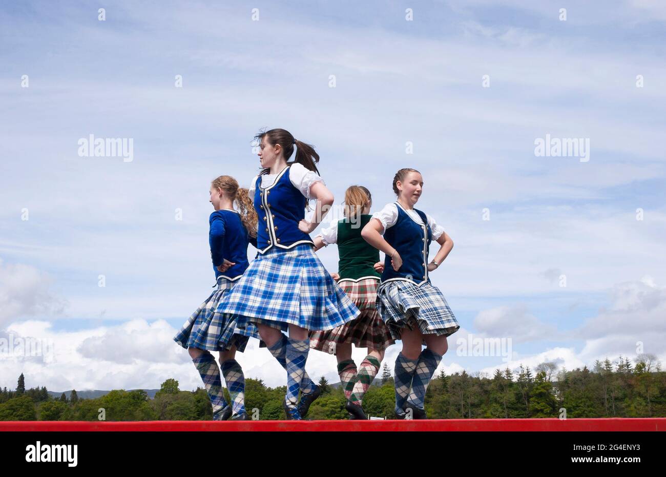 Highland Dancers at Drymen Show, Stirlingshire, Écosse Banque D'Images