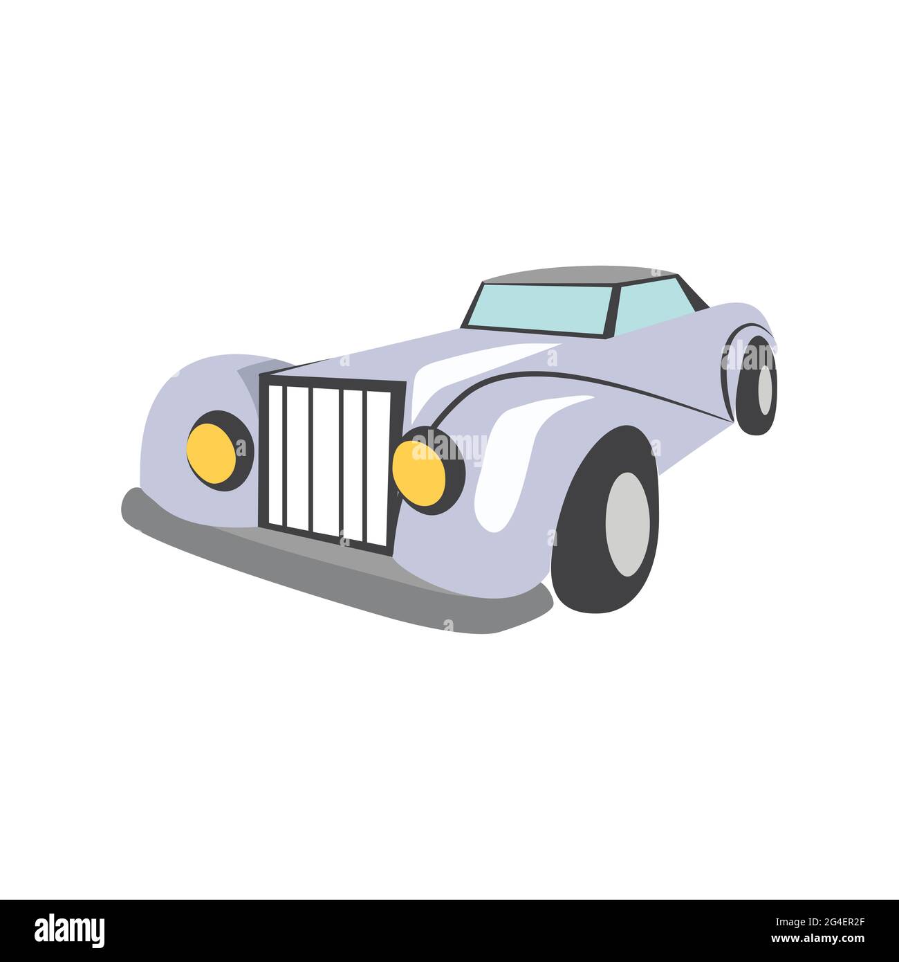 Illustration vectorielle de style rétro à plat pour voiture. vecteur de conception à plat Illustration de Vecteur