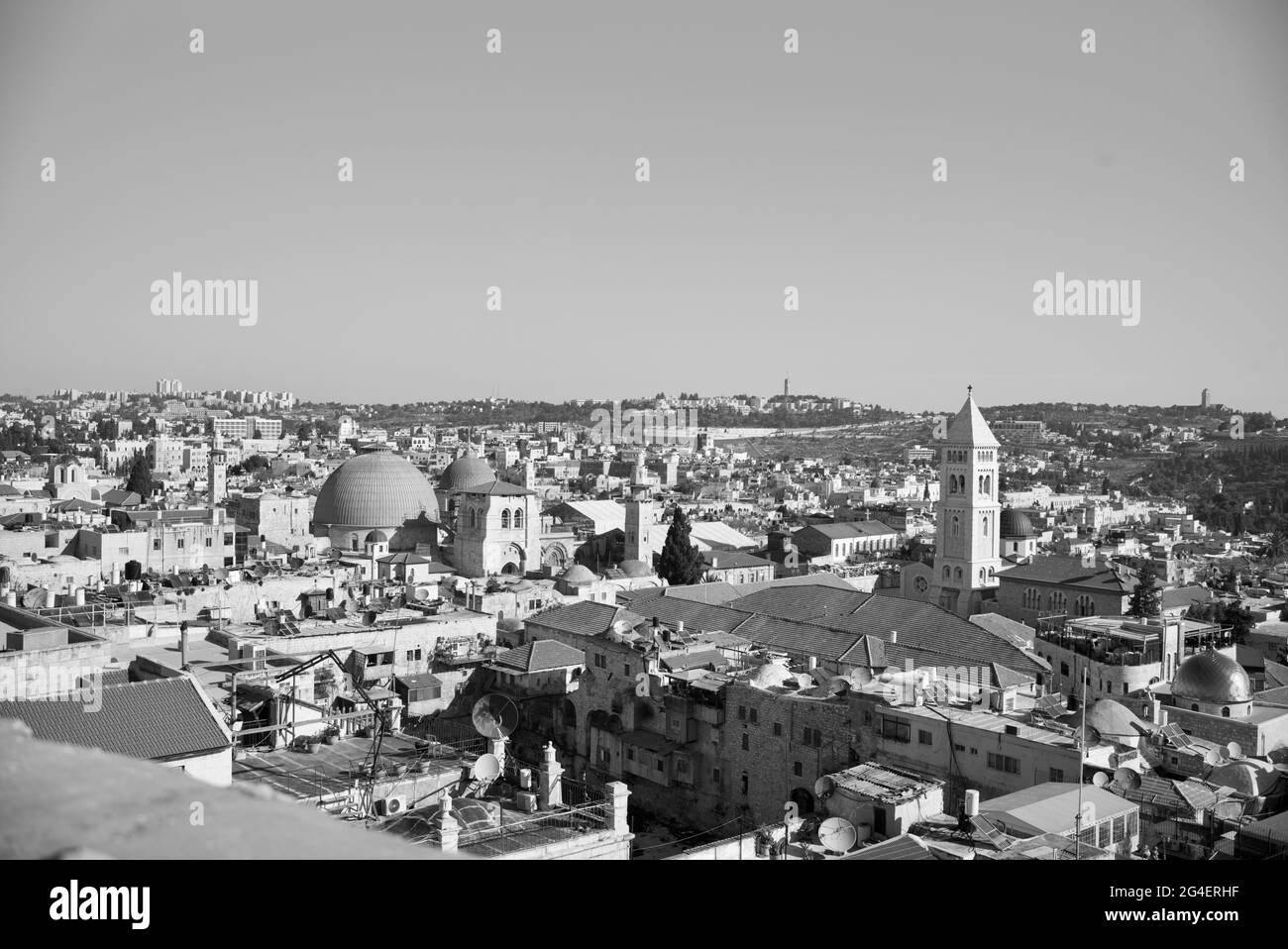 Vue sur les toits de Jérusalem depuis la Tour de David, Israël Banque D'Images