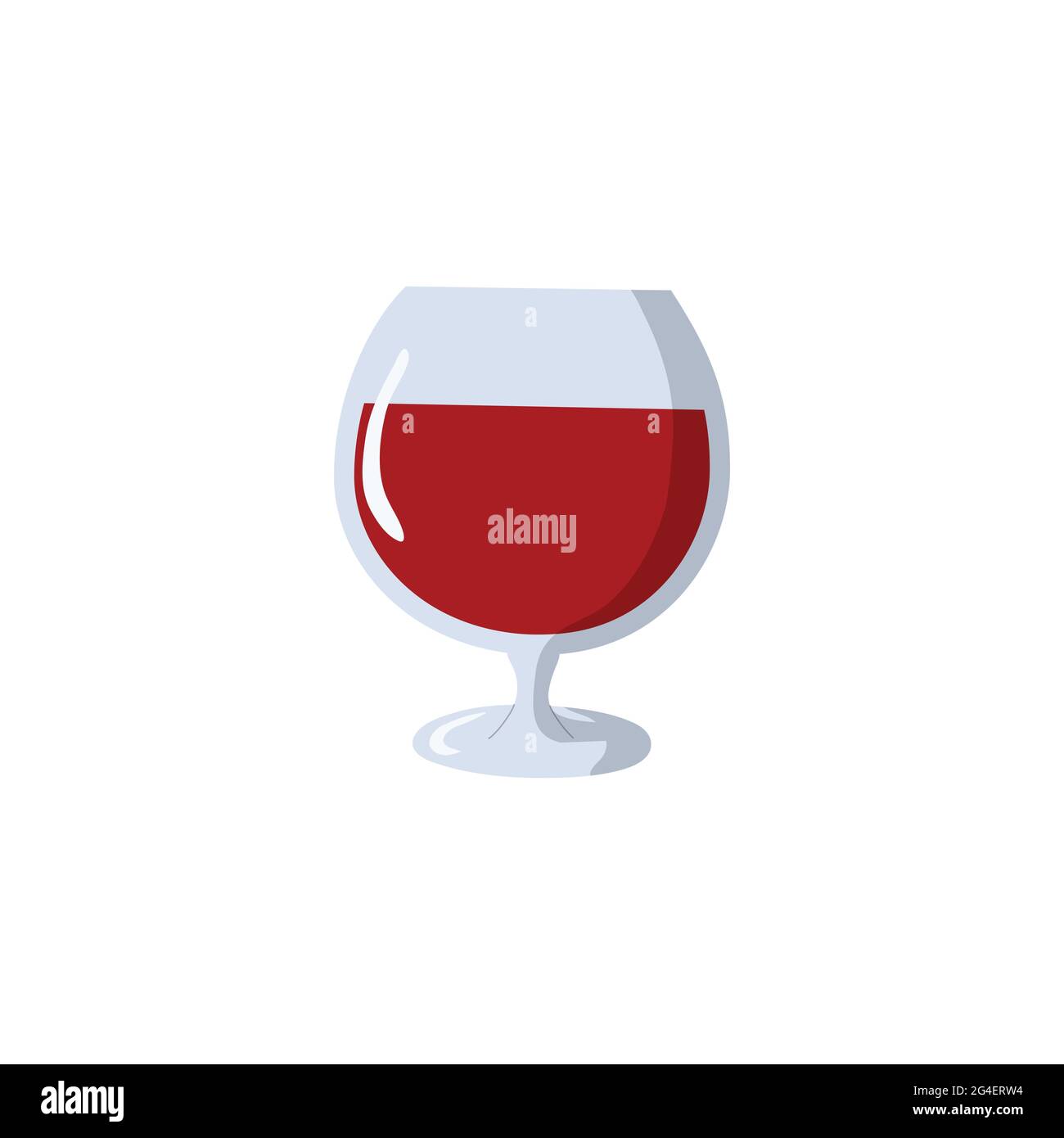 Icône en verre de vin, design moderne minimaliste plat, illustration vectorielle Illustration de Vecteur