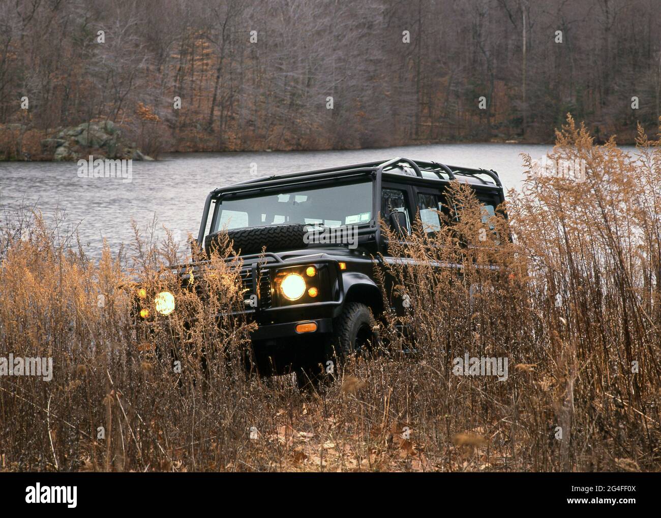 Familiale Land Rover Defender 110 3.9 V8. NAV 1993 Banque D'Images